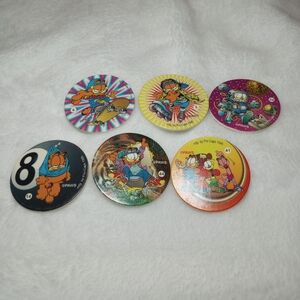 Garfield and Friends Pog Slammers 1995 Paws Pro Caps 90s Collectible Game Parts